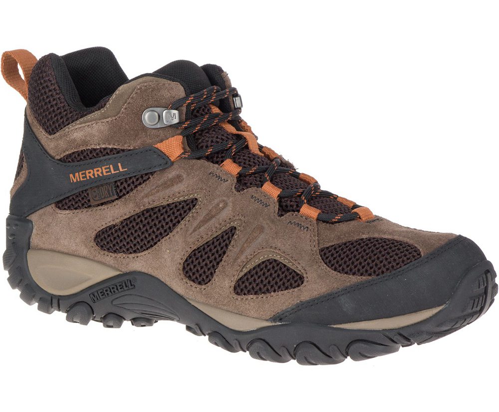 Merrell Hiking Boots Brown - Yokota 2 Mid Waterproof - Mens 08USOJAKZ